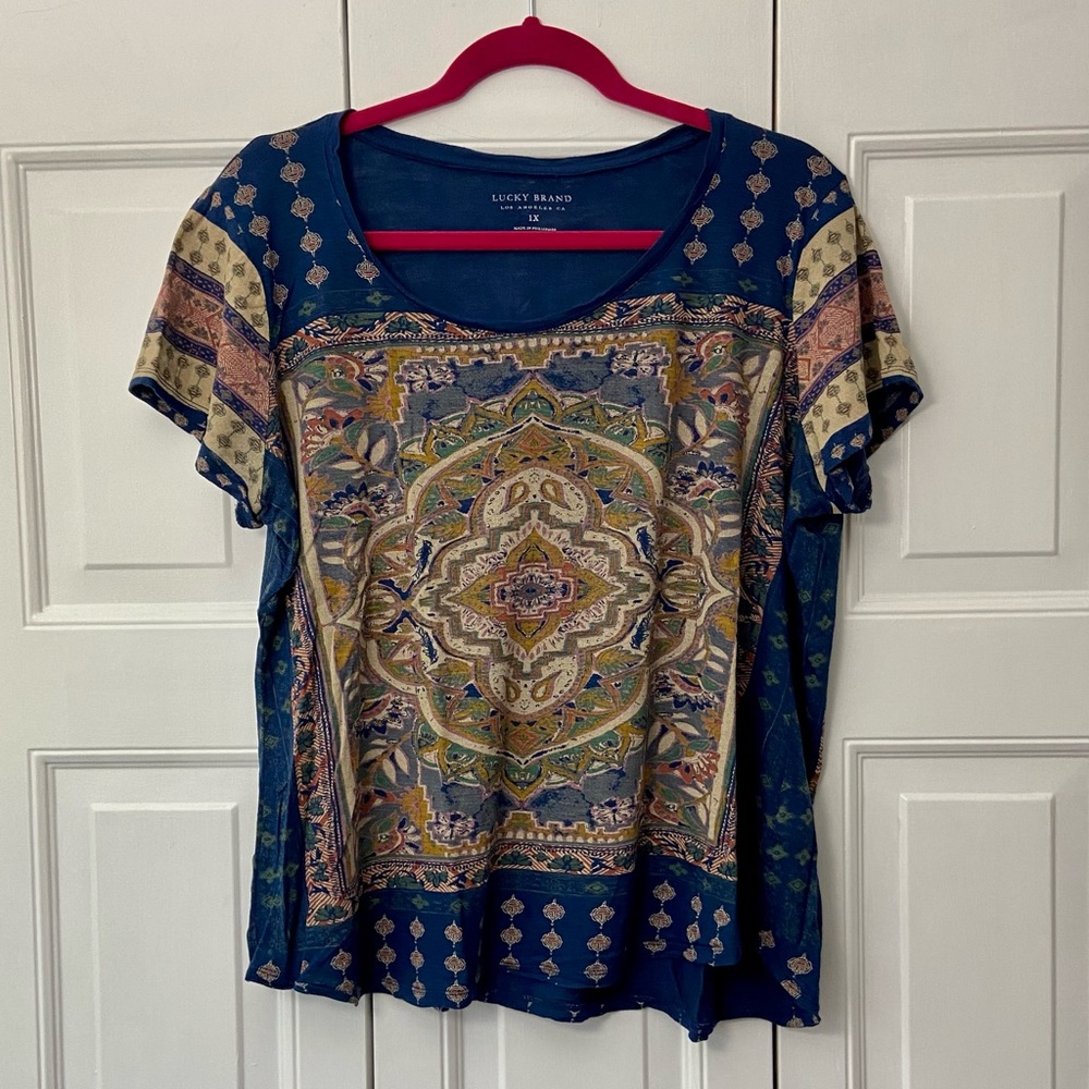 Lucky Brand, Graphic Tee, Size 1X
